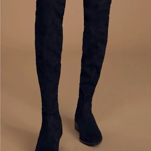 Steve Madden Jody Black Suede Over-the-Knee Boots - Picture 3 of 5